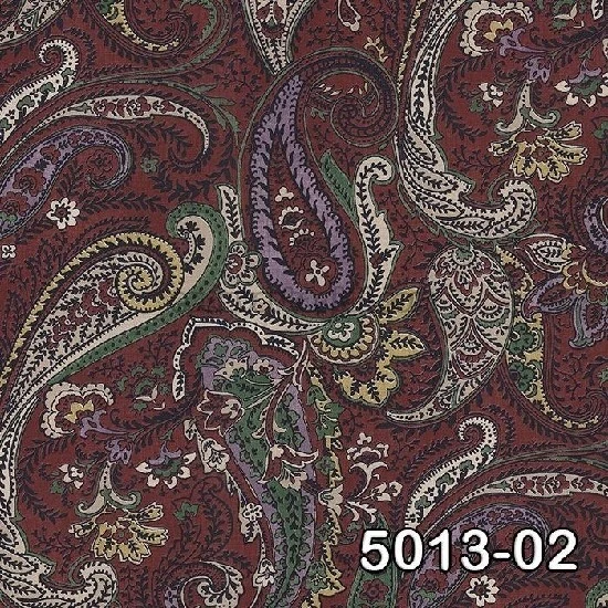 Decowall Retro Lacivert Bordo Bej Mor Yeşil Vintage Şal Desenli 5013-02 Duvar Kağıdı 16.50 M²