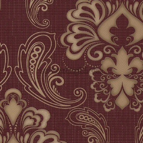 Duka Legend Bordo Zemin Gold Motifli Damask Desenli 81152-5 Duvar Kağıdı 16.50 M²