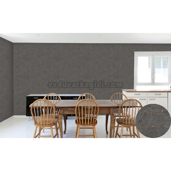 Adawall Roka Koyu Gri Asimetrik Çizgi Desenli 23107-5 Duvar Kağıdı 16.50 M²