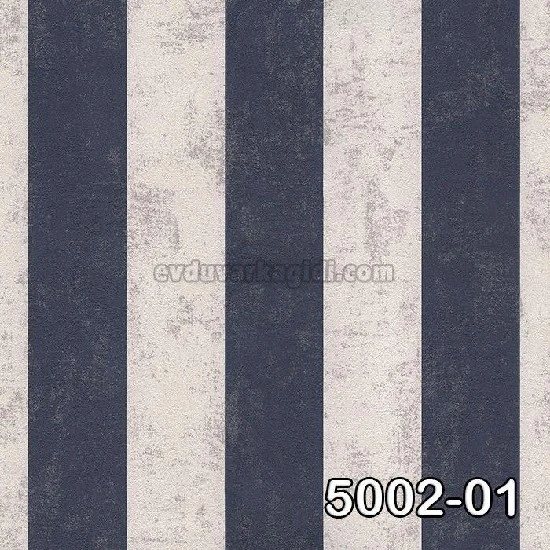 Decowall Retro Lacivert Gri Modern Çizgi Desenli 5002-01 Duvar Kağıdı 16.50 M²
