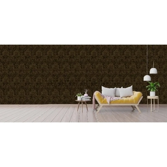 Ottoman Wallcoverings Bakır Siyah Damask Desenli A0066 Duvar Kağıdı 16.50 M²