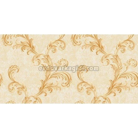 Ottoman Wallcoverings Pudra Zemin Gold Yaprak Desenli A0051 Duvar Kağıdı 16.50 M²