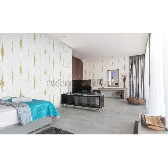 Decowall Armani Gri Krem Damask Desenli 3001-02 Duvar Kağıdı 16.50 M²