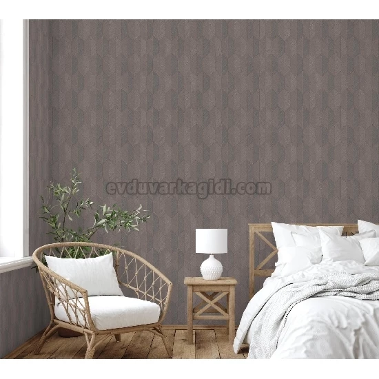 Adawall Vera Gri Kahve Modern Geometrik Desenli 1501-5 Duvar Kağıdı 16.50 M²