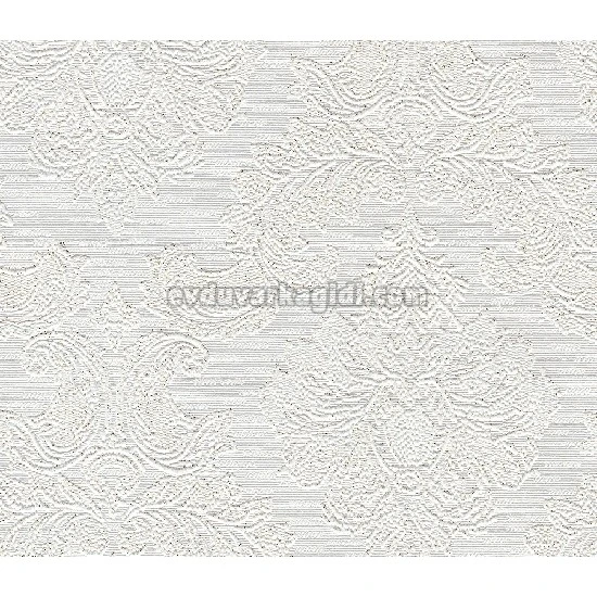 Livart Makro Mix Krem Simli Motifli Damask Desenli 1100-3 Duvar Kağıdı 16.50 M²