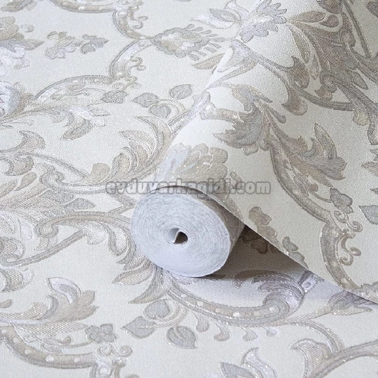 Adawall Dante Beyaz Klasik Damask Desenli 1407-1 Duvar Kağıdı 10.60 M²