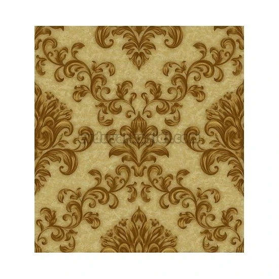 Ottoman Wallcoverings Sarı Zemin Gold Motifler Damask Desenli C034 Duvar Kağıdı 16.50 M²