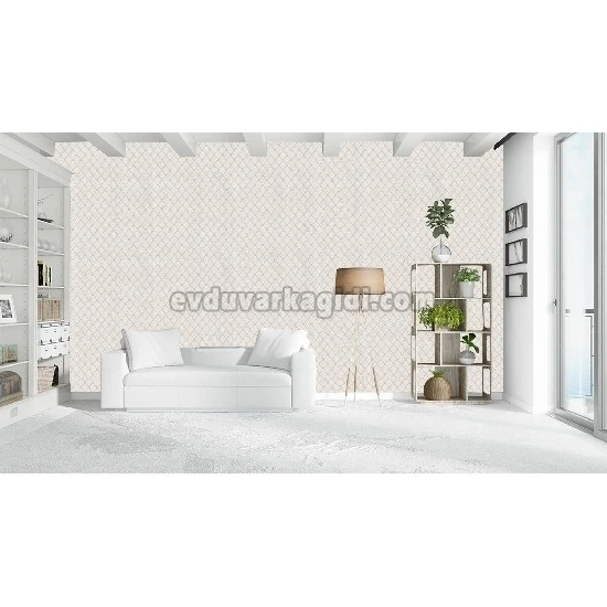 Decowall Armani Gri Beyaz Retro Geometrik Baklava Desenli 3009-07 Duvar Kağıdı 16.50 M²