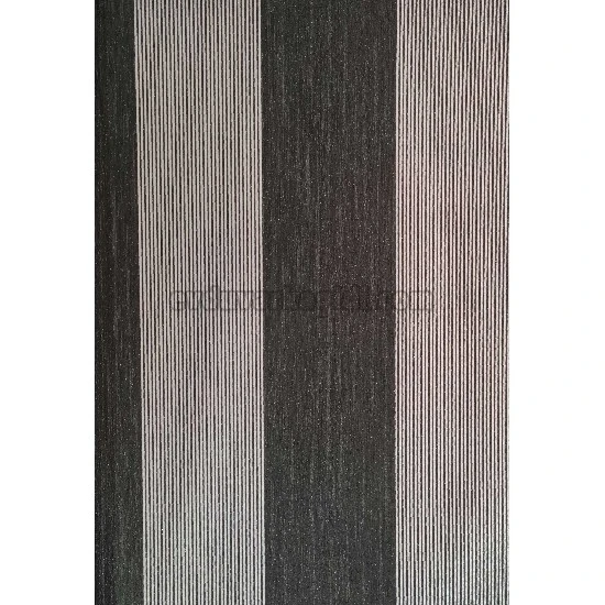 Golden Black Gri Siyah Simli Çizgili Şerit Desenli 41265 Duvar Kağıdı 16.10 M²