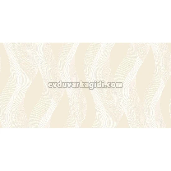Gmz Vav Collection Krem Dalgalı Çizgi Desenli 42316-1 Duvar Kağıdı 16.50 M²
