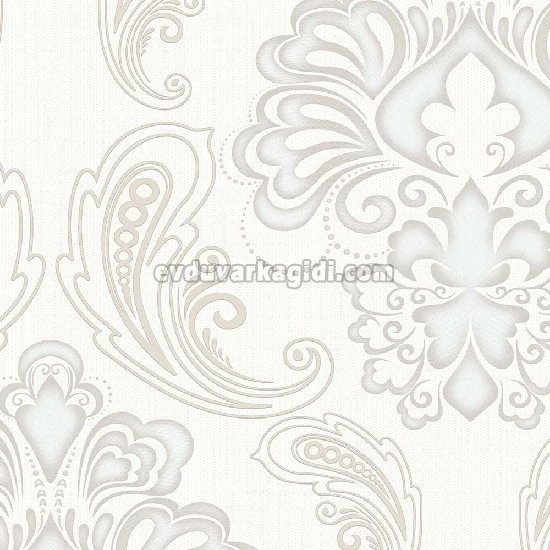 Duka Legend Gri Zemin Mavi Motifli Damask Desenli 81152-2 Duvar Kağıdı 16.50 M²