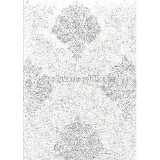 Livart Genesis Gri Motifli Damask Desenli 3800-1 Duvar Kağıdı 16.50 M²