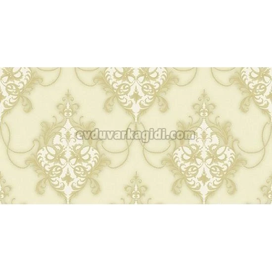 Ottoman Wallcoverings Krem Zemin Gold Motifler Klasik Desenli B051 Duvar Kağıdı 16.50 M²