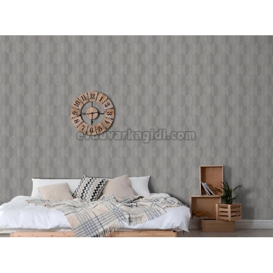 Adawall Vera Gri Modern Geometrik Desenli 1501-4 Duvar Kağıdı 16.50 M²