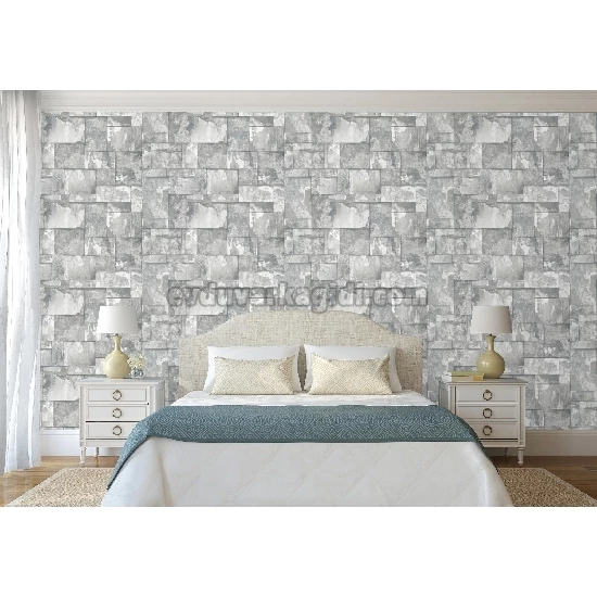 Adawall Roka 3d Gri Kesme Taş Desenli 23106-1 Duvar Kağıdı 16.50 M²