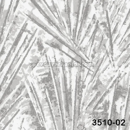 Decowall Tudor Beyaz Gri Soyut Yaprak Kristal Desenli 3510-02 Duvar Kağıdı 16.50 M²