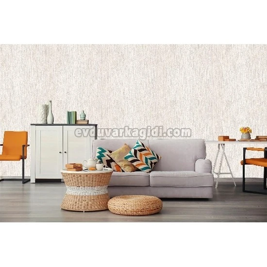 Decowall Retro Beyaz Açık Gri Retro Düz Desenli 5016-02 Duvar Kağıdı 16.50 M²