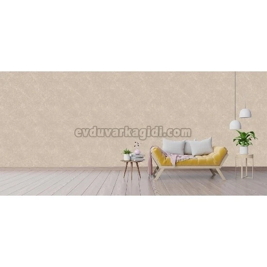 Ottoman Wallcoverings Krem Pudra Hareli Düz Desenli B071 Duvar Kağıdı 16.50 M²