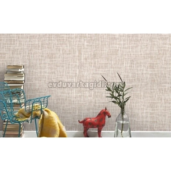 Decowall Maki Kahve Krem Keten Doku Desenli 402-01 Duvar Kağıdı 16.50 M²