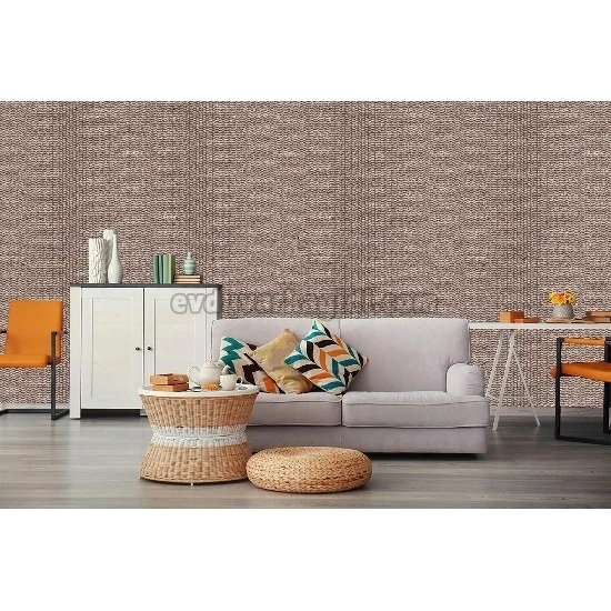 Decowall Retro Bej Kahve Retro Kumaş Desenli 5007-07 Duvar Kağıdı 16.50 M²