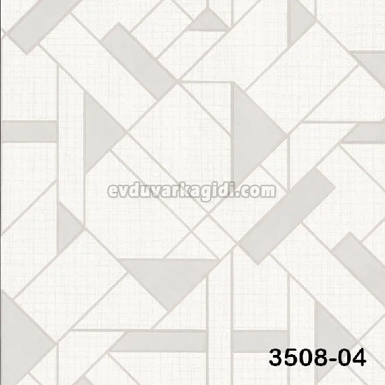 Decowall Tudor Beyaz Açık Gri Modern Geometrik Desenli 3508-04 Duvar Kağıdı 16.50 M²