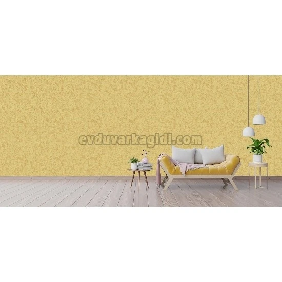 Ottoman Wallcoverings Sarı Hareli Modern Düz Desenli C054 Duvar Kağıdı 16.50 M²