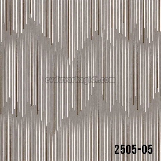 Decowall Odessa Vizon Kahverengi Çizgili Zigzag Desenli 2505-05 Duvar Kağıdı 16,50 M²