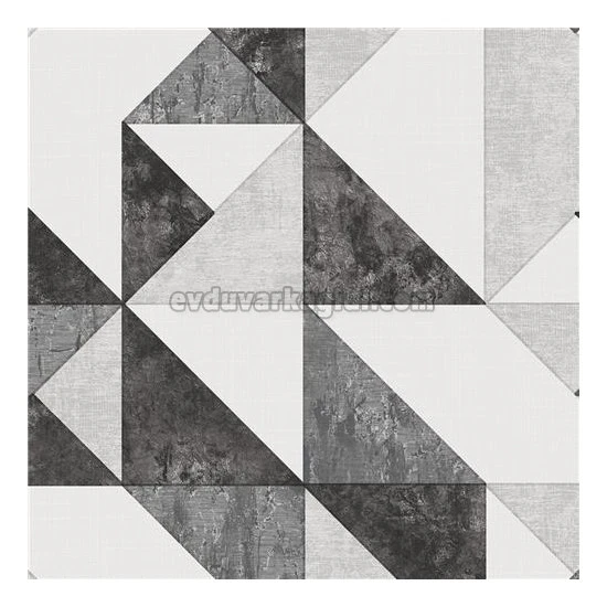 Duka Lifestyle Beyaz Zemin Gri Gümüş Siyah Geometrik Desenli 23740-4 Duvar Kağıdı 10.60 M²