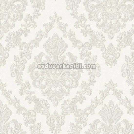 Adawall Dante Beyaz Motifli Damask Desenli 1405-1 Duvar Kağıdı 10.60 M²