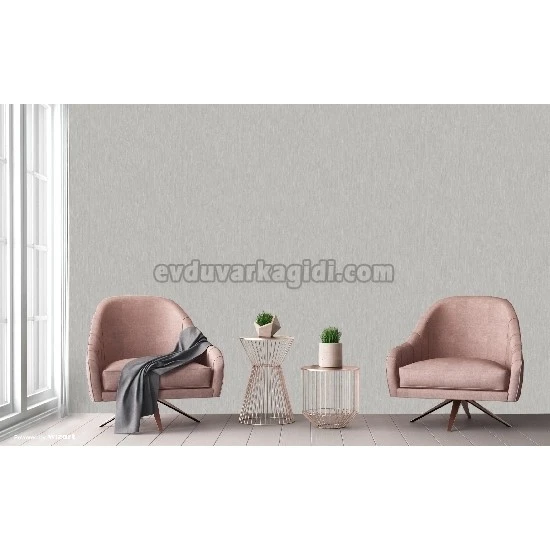 Adawall Rumi Gri Gümüş Düz Desenli 6801-2 Duvar Kağıdı 10.60 M²