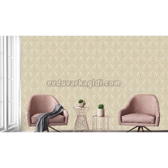 Adawall Dante Krem Damask Desenli 1401-4 Duvar Kağıdı 10.60 M²