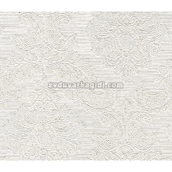 Livart Makro Mix Beyaz Sarı Simli Motifli Damask Desenli 1100-2 Duvar Kağıdı 16.50 M²