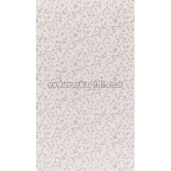 Vertu Grid Krem Zemin Kahve Çiçek Yaprak Desenli 709-1 Duvar Kağıdı 16.50 M²