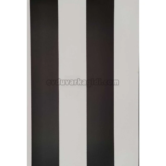 Golden Black Siyah Beyaz Dokulu Şerit Çizgili Desenli 41155 Duvar Kağıdı 16.10 M²