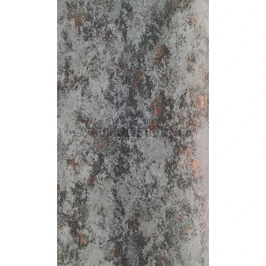 Golden Black Gri Zemin Üstüne Bakır Eskitme Sıva Desenli 41251 Duvar Kağıdı 16.10 M²