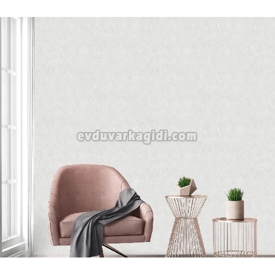 Adawall Muse Beyaz Açık Gri Kumaş Keten Efekt Desenli 25105-1 Duvar Kağıdı 16.50 M²