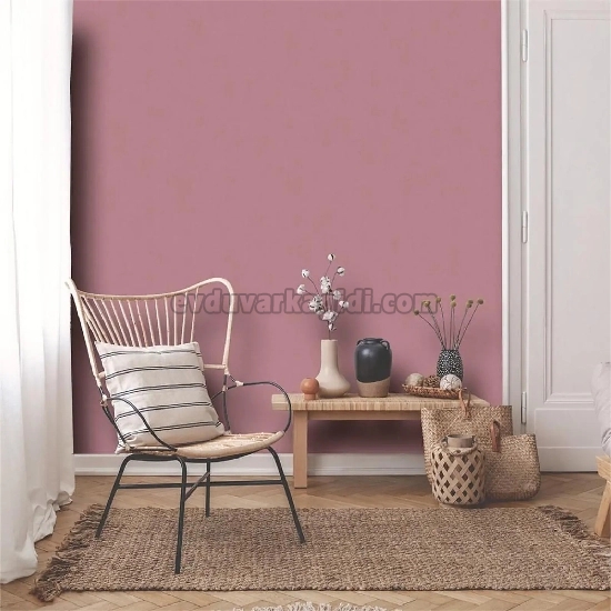 Duka Motto Linen Pembe Modern Düz Desenli 28333-14 Duvar Kağıdı 10.60 M²