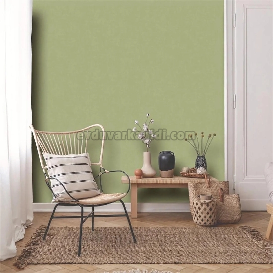 Duka Motto Linen Açık Yeşil Modern Düz Desenli 28333-15 Duvar Kağıdı 10.60 M²