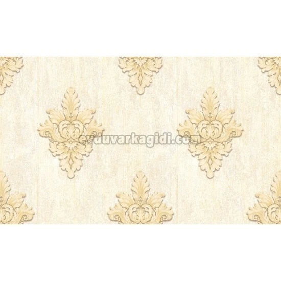 Bella Wallcoverings Krem Sarı Damask Desenli RS75135 Duvar Kağıdı 16.50 M²