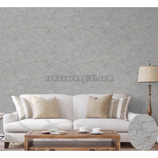 Adawall Roka Gri Asimetrik Çizgi Desenli 23107-4 Duvar Kağıdı 16.50 M²