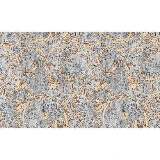 Bella Wallcoverings Gri Eskitme Zemin Gold Motif Desenli YG32403 Duvar Kağıdı 16.50 M²
