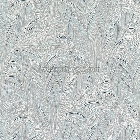Livart Makro Mix Gri Buz Mavisi Modern Yaprak Desenli 79-1 Duvar Kağıdı 16.50 M²