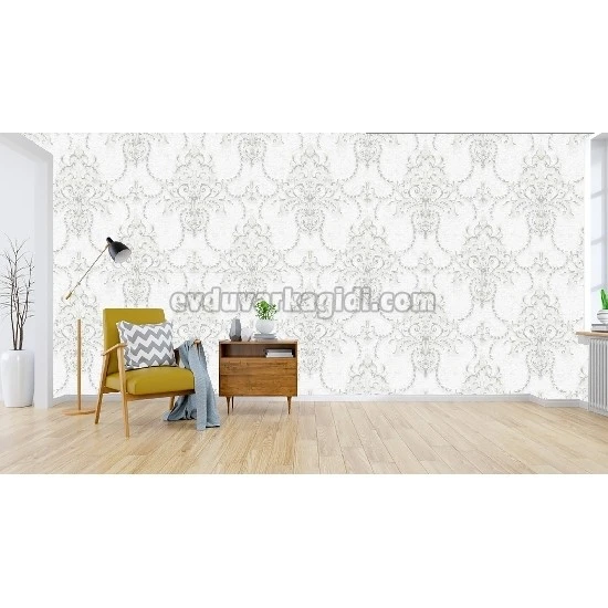 A'la Venda Gri Damask Şam Desenli DL11602 Duvar Kağıdı 16.50 M²