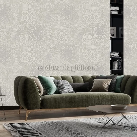 Adawall Dante Açık Gri Geometrik Desenli 1409-2 Duvar Kağıdı 10.60 M²