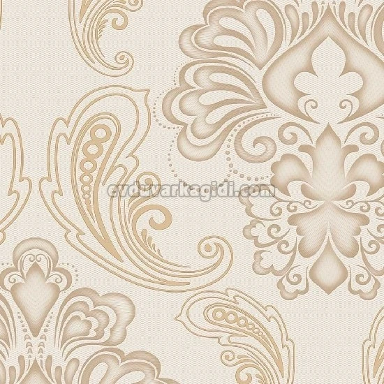 Duka Legend Bej Zemin Gold Motifli Damask Desenli 81152-1 Duvar Kağıdı 16.50 M²