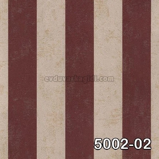 Decowall Retro Bej Bordo Sarı Modern Çizgi Desenli 5002-02 Duvar Kağıdı 16.50 M²