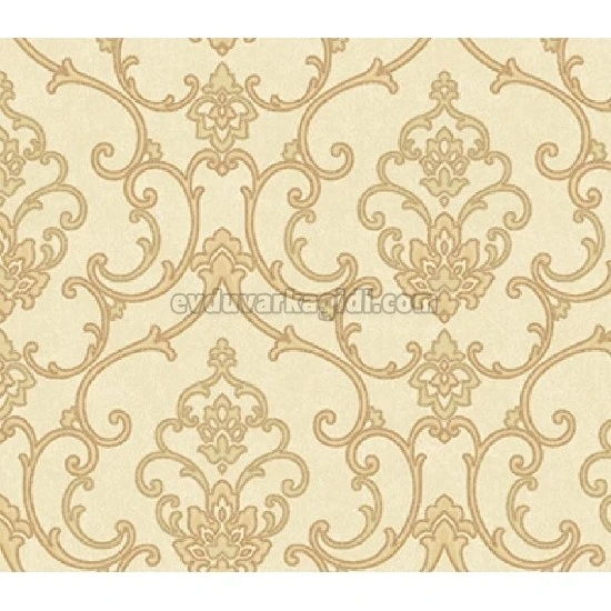 Adawall Rumi Bej Süsleme Motifli Damask Desenli 6806-3 Duvar Kağıdı 10.60 M²