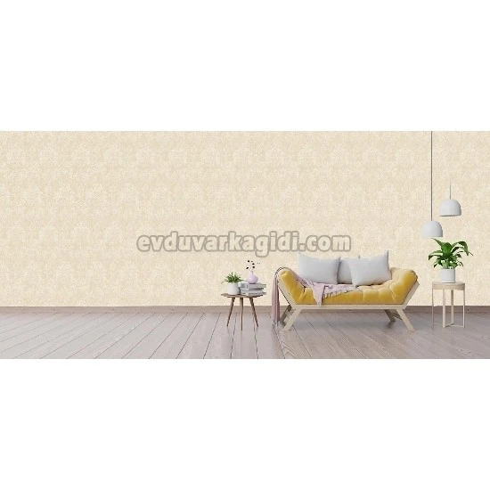 Ottoman Wallcoverings Pudra Beyaz Damask Desenli A0061 Duvar Kağıdı 16.50 M²