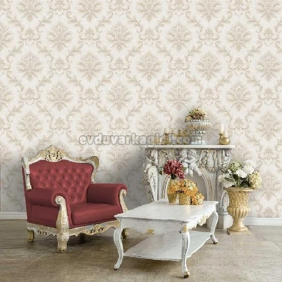 Duka Novelty Krem Bej Modern Damask Desenli 11151-2 Duvar Kağıdı 16.50 M²