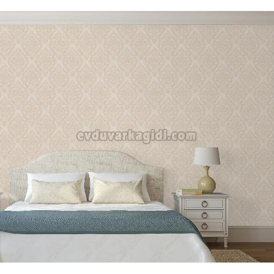 Adawall Dante Krem Motifli Damask Desenli 1405-3 Duvar Kağıdı 10.60 M²